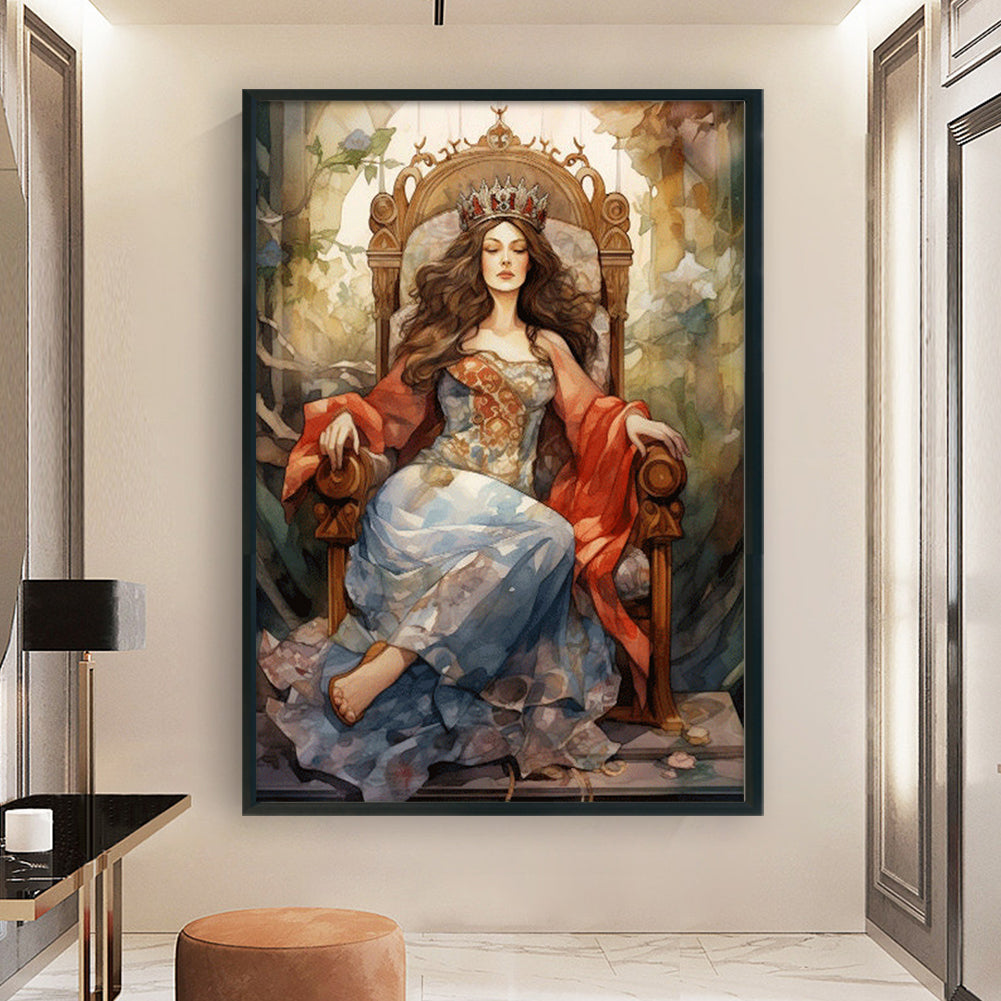 Classical Woman - 11CT Stamped Cross Stitch 50*70CM