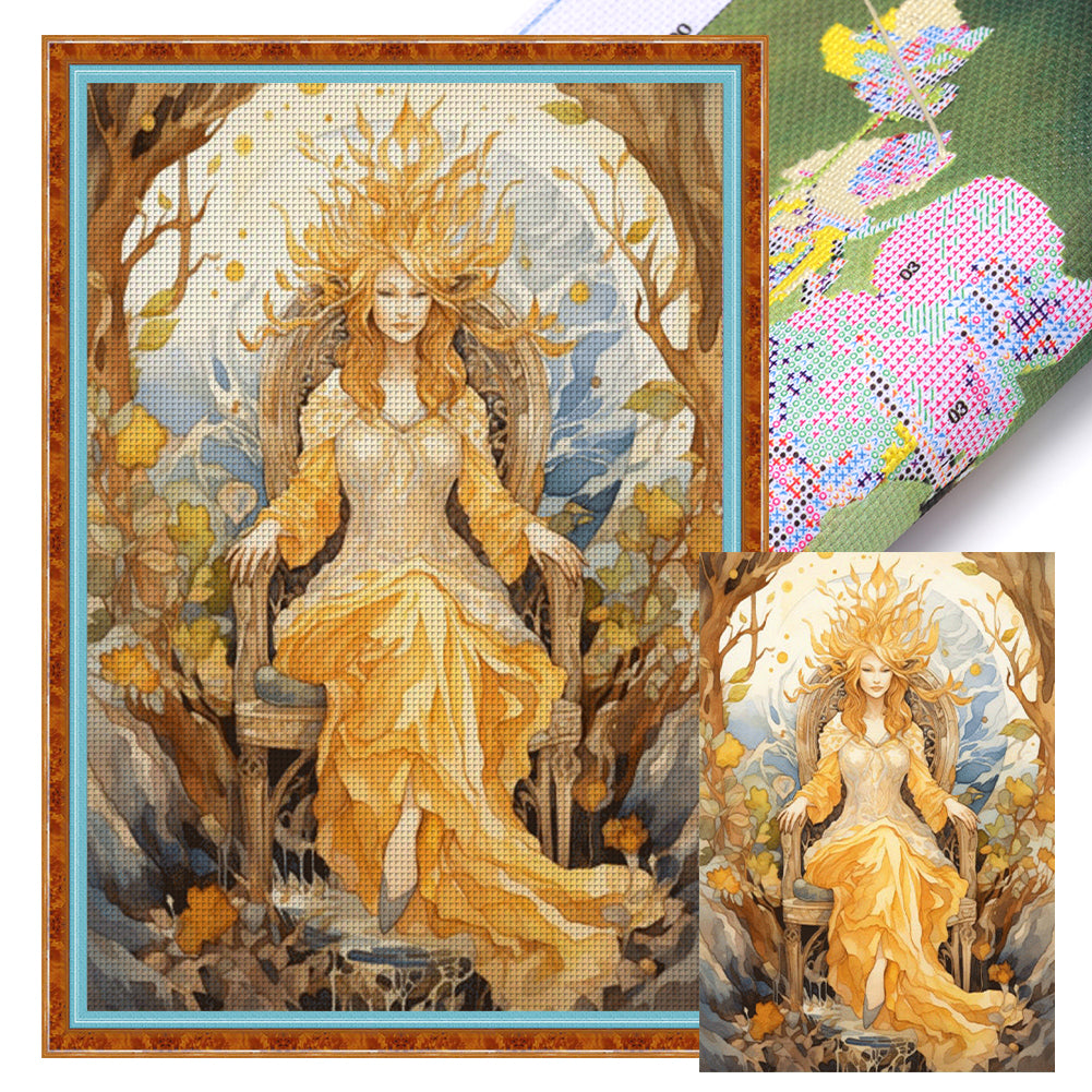 Classical Woman - 11CT Stamped Cross Stitch 50*70CM
