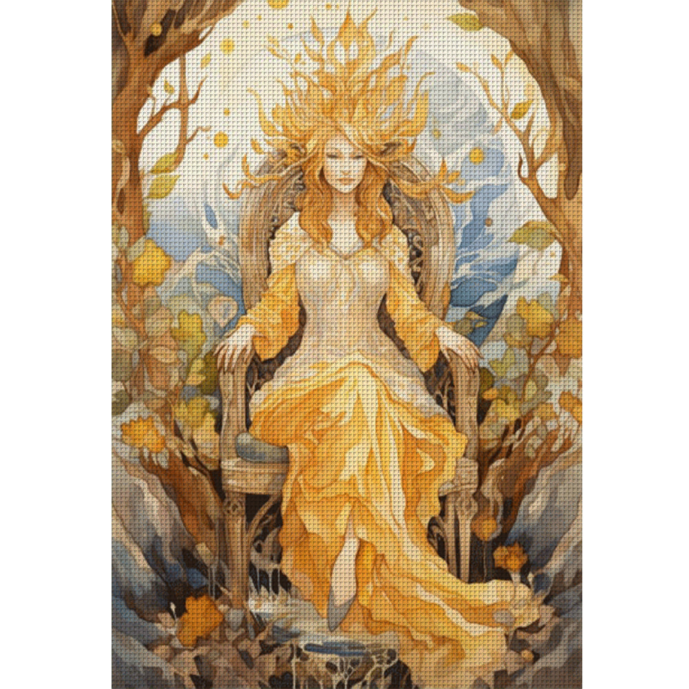 Classical Woman - 11CT Stamped Cross Stitch 50*70CM