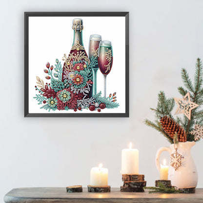 Celebration Champagne - Special Shaped Drill Diamond Painting 30*30CM