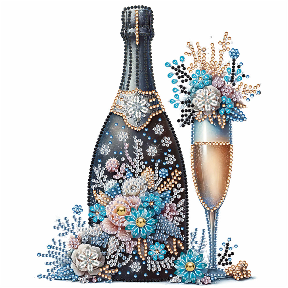 Celebration Champagne - Special Shaped Drill Diamond Painting 30*30CM