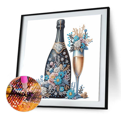 Celebration Champagne - Special Shaped Drill Diamond Painting 30*30CM