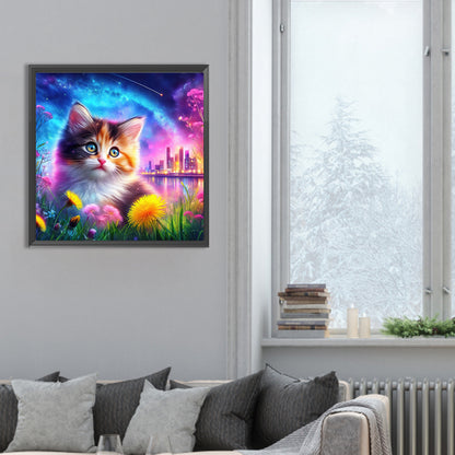 Galaxy Cat - Full Round Drill Diamond Painting 30*30CM