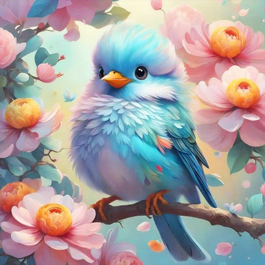 Blue Tit - Full Round Drill Diamond Painting 30*30CM