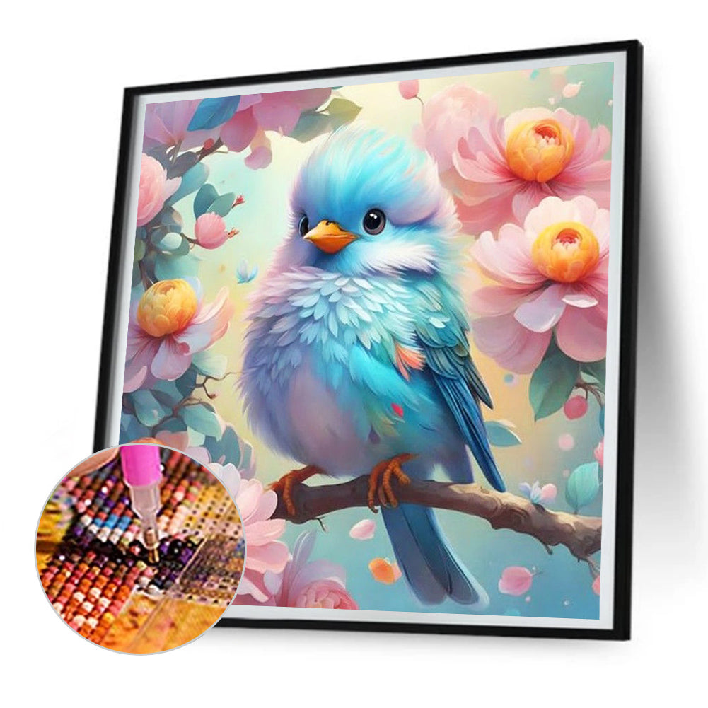 Blue Tit - Full Round Drill Diamond Painting 30*30CM