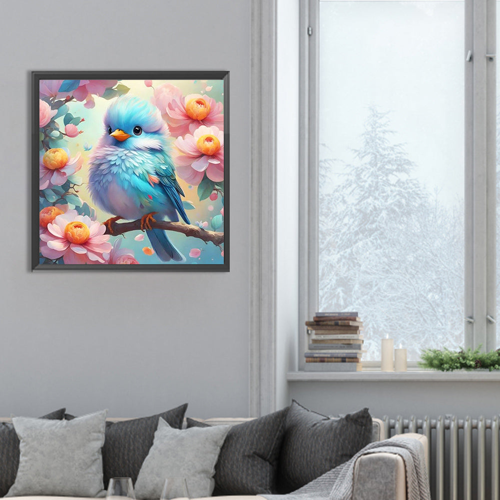 Blue Tit - Full Round Drill Diamond Painting 30*30CM