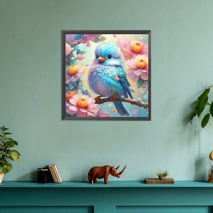 Blue Tit - Full Round Drill Diamond Painting 30*30CM