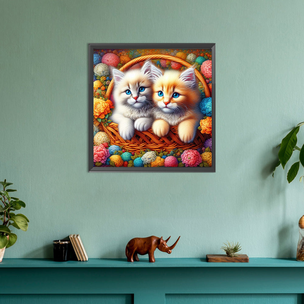 Hair Ball Cat - Full Round Drill Diamond Painting 30*30CM