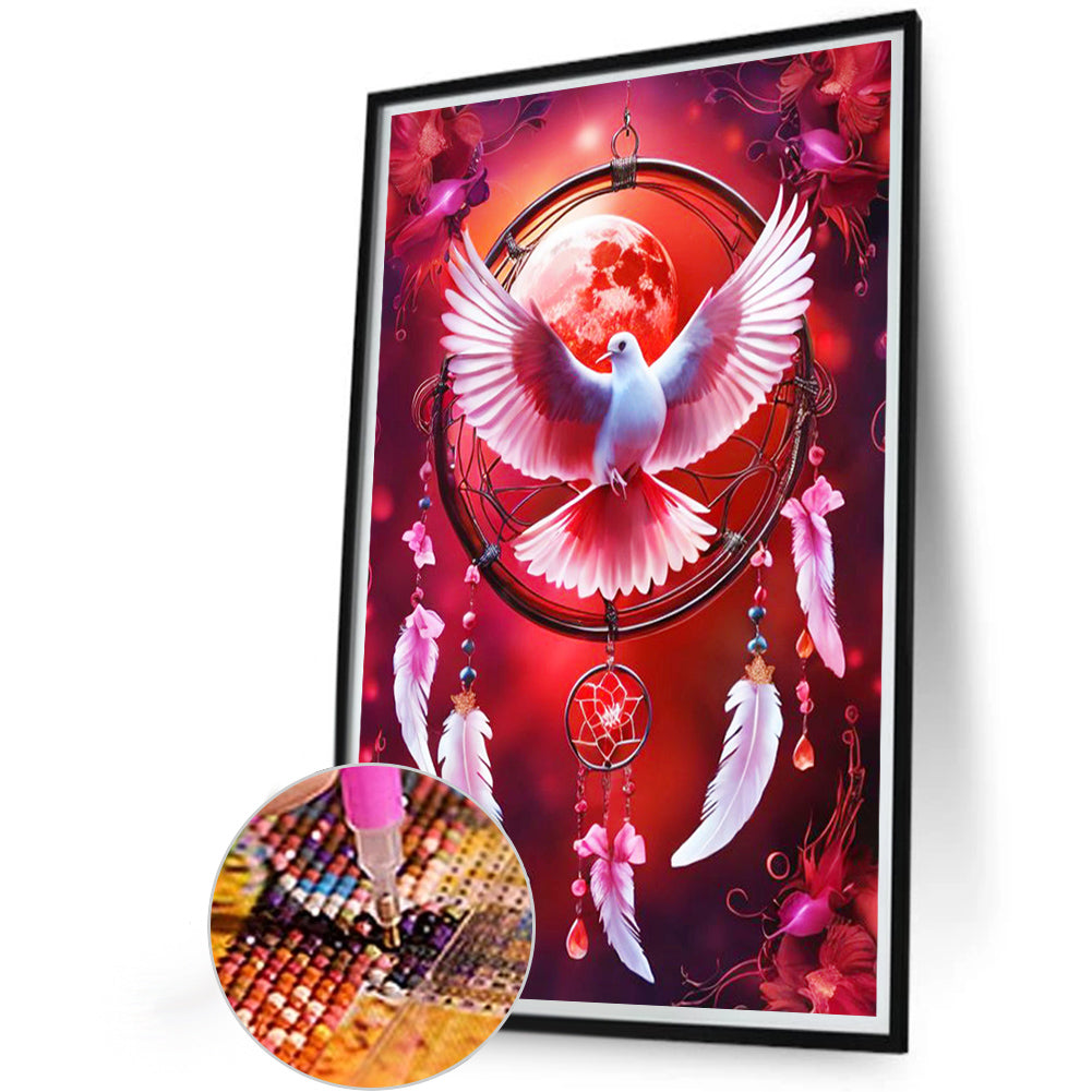 Dream Catcher And Dove Of Peace - Full Round Drill Diamond Painting 40*60CM
