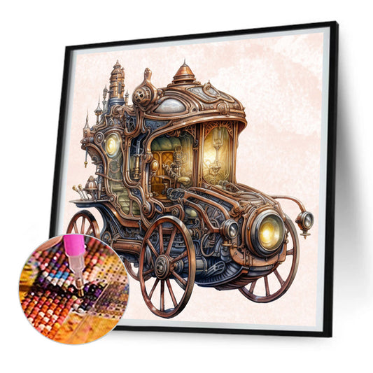 Steampunk Car - Full Round Drill Diamond Painting 30*30CM