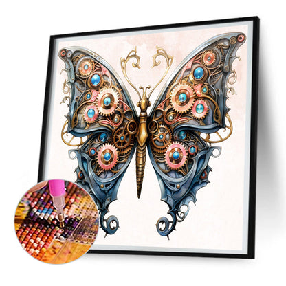 Steampunk Butterfly - Full Round Drill Diamond Painting 30*30CM