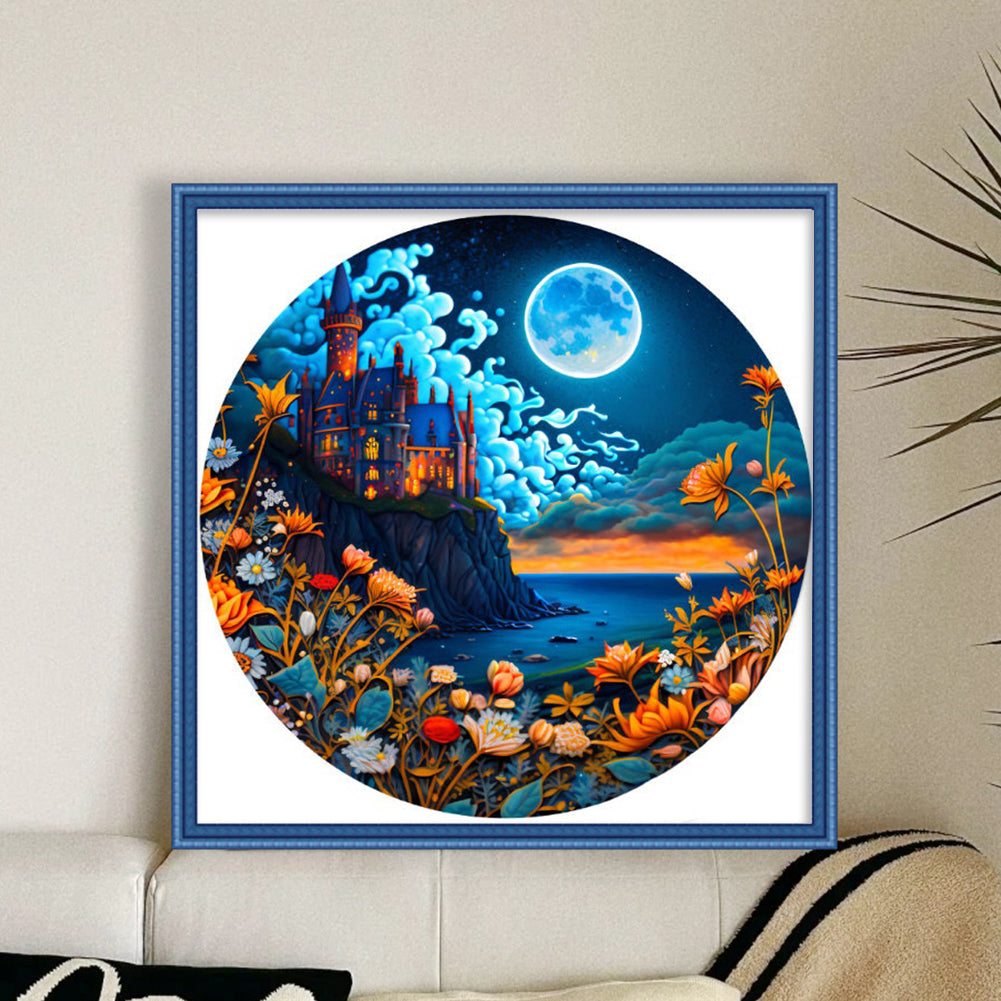 Seaside Castle - 11CT Stamped Cross Stitch 50*50CM