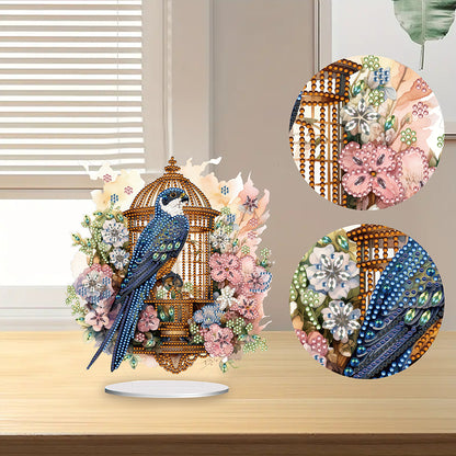 Parrot Cage Diamond Painting Desktop Decoration for Home Office Desktop Decor