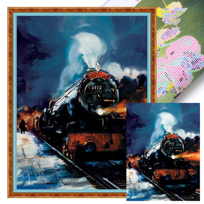 Train - 11CT Stamped Cross Stitch 50*65CM
