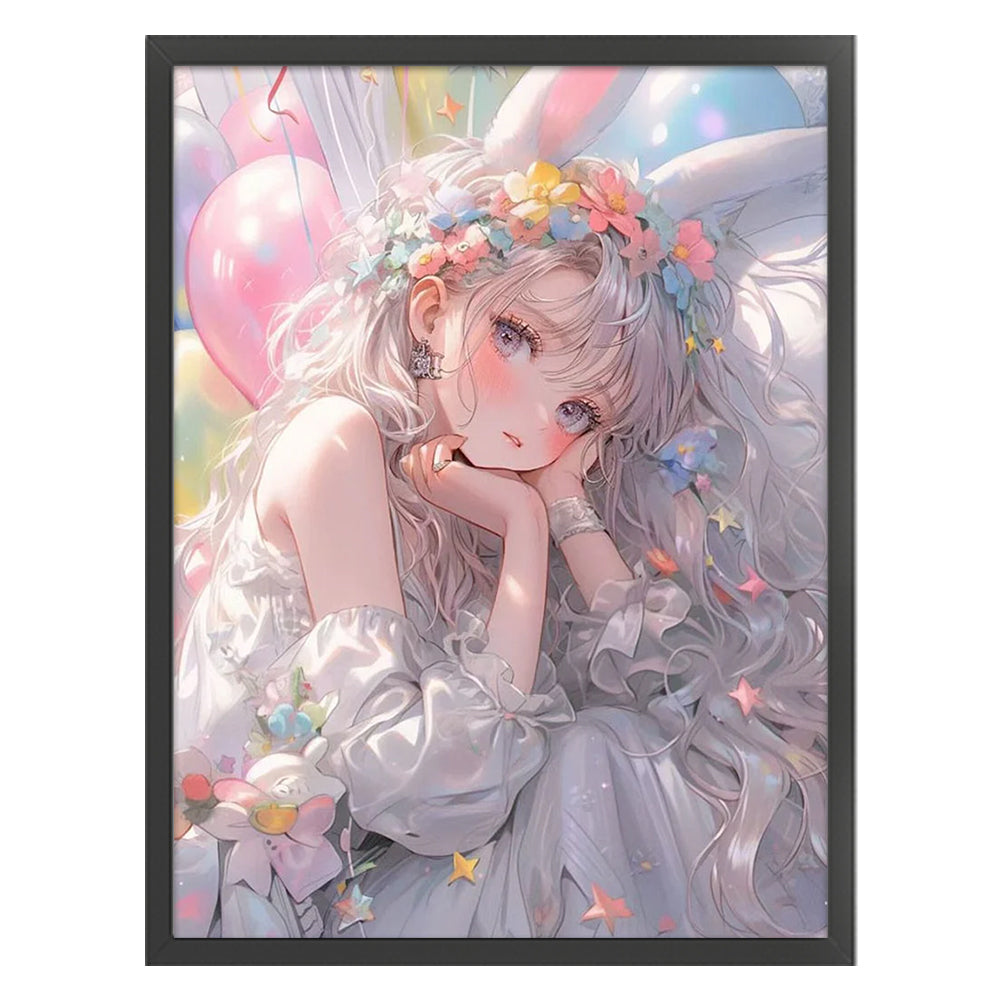 Bunny Girl - 11CT Stamped Cross Stitch 50*65CM