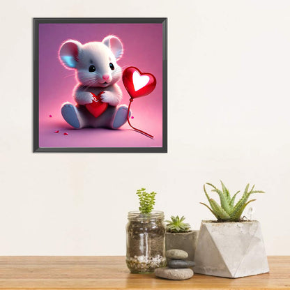 Caring Mouse - Full Square Drill Diamond Painting 30*30CM