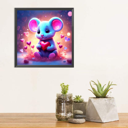 Caring Mouse - Full Square Drill Diamond Painting 30*30CM