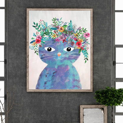 Tabby Cat - Full Round Drill Diamond Painting 40*50CM