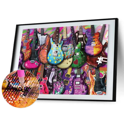 Color Guitar - Full Round Drill Diamond Painting 40*30CM