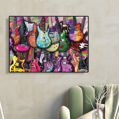 Color Guitar - Full Round Drill Diamond Painting 40*30CM