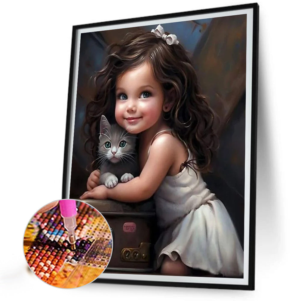 Sweet Cool Girl - Full Round Drill Diamond Painting 40*50CM