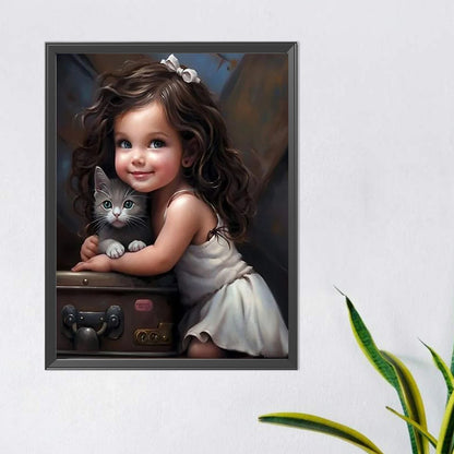 Sweet Cool Girl - Full Round Drill Diamond Painting 40*50CM