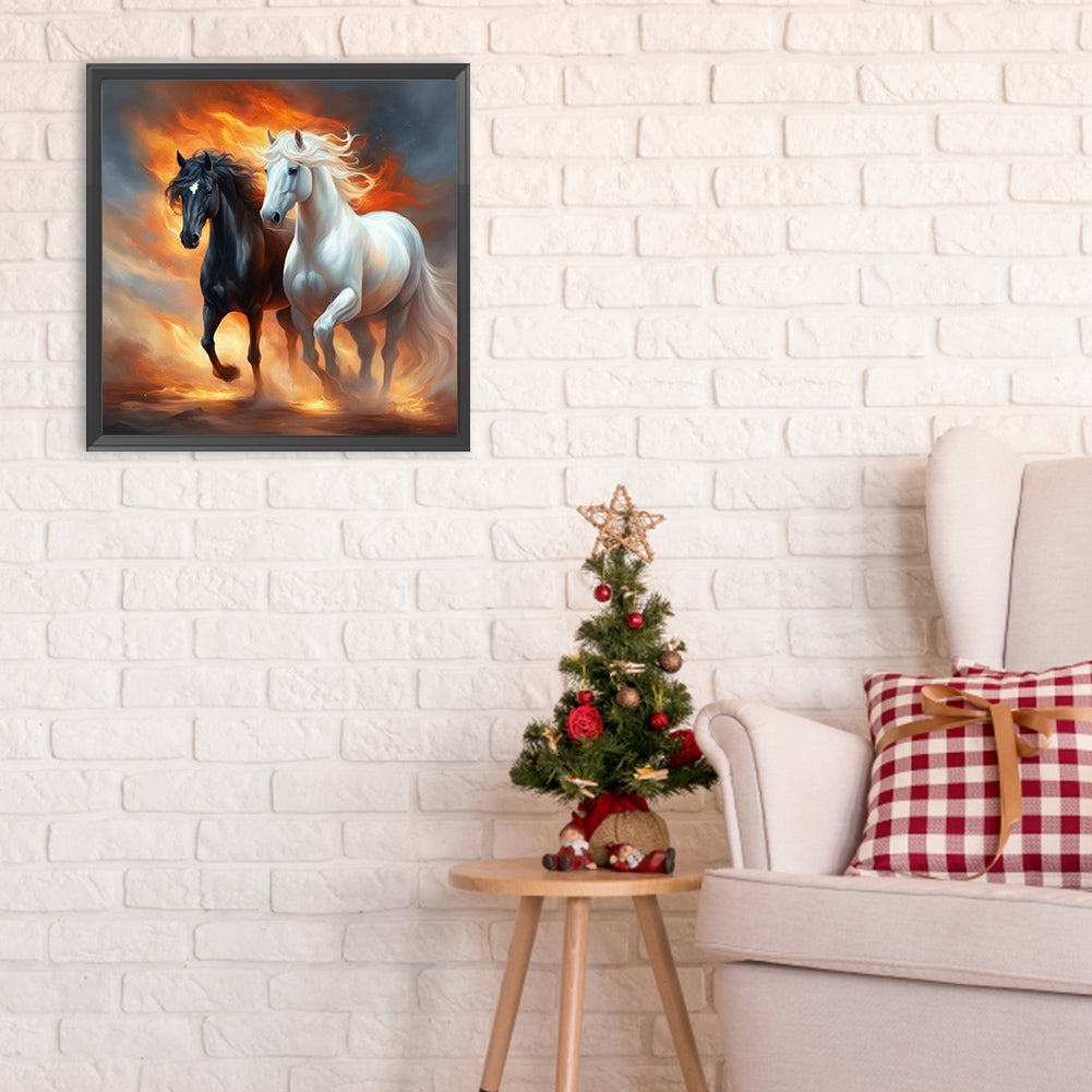 Horses - Full Round Drill Diamond Painting 30*30CM