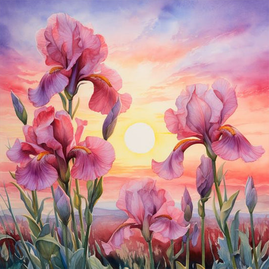 Iris - Full Round Drill Diamond Painting 30*30CM