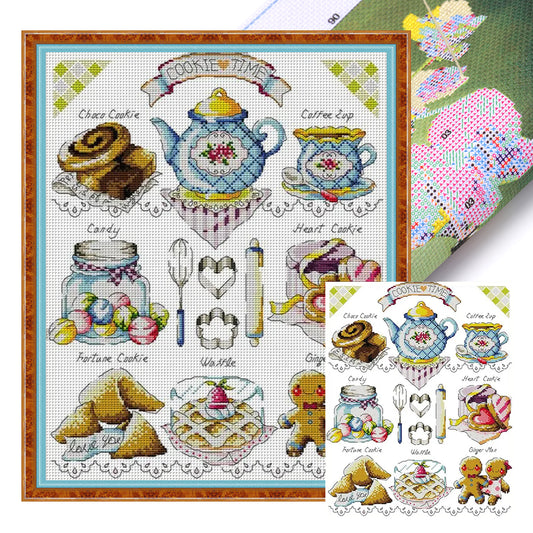 Refreshments - 14CT Stamped Cross Stitch 36*44CM(Joy Sunday)