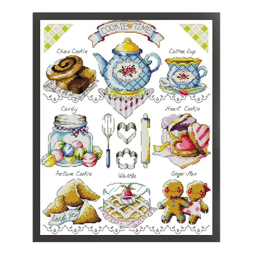 Refreshments - 14CT Stamped Cross Stitch 36*44CM(Joy Sunday)