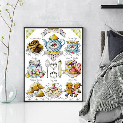 Refreshments - 14CT Stamped Cross Stitch 36*44CM(Joy Sunday)