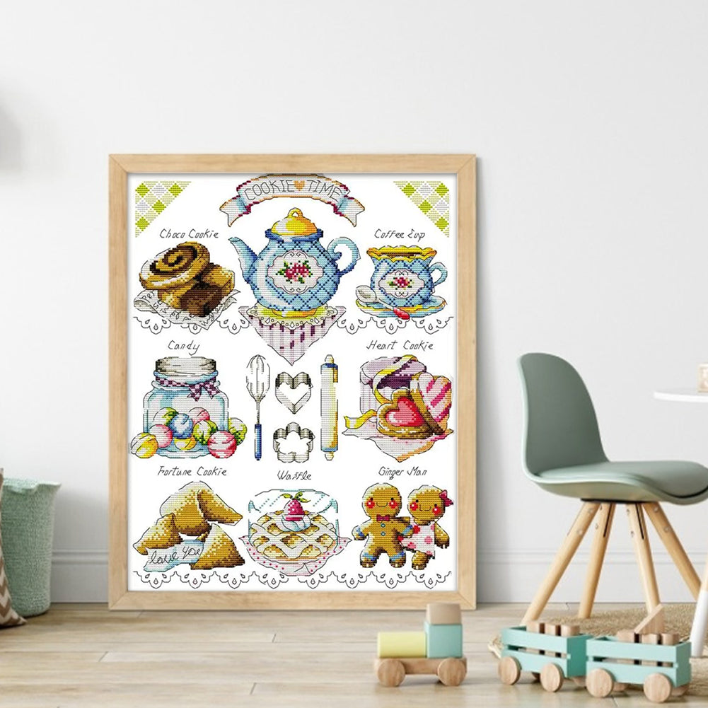 Refreshments - 14CT Stamped Cross Stitch 36*44CM(Joy Sunday)