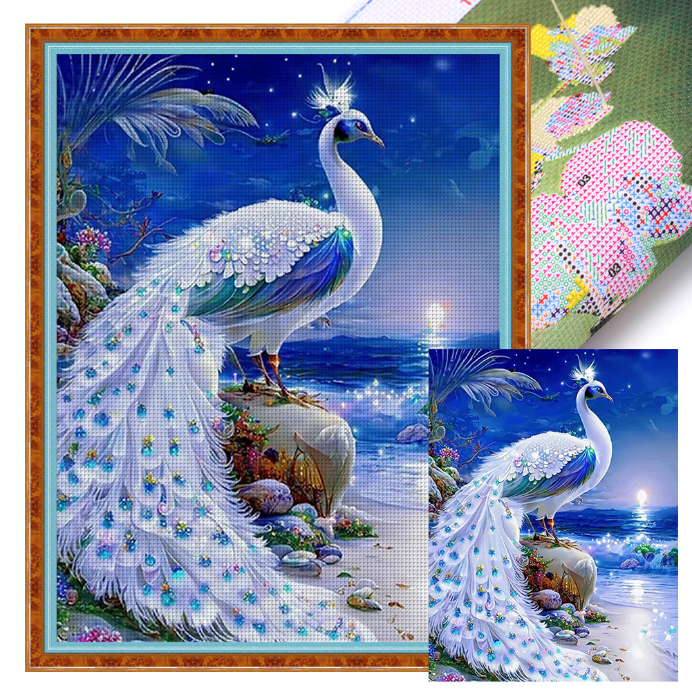 Peacock - 14CT Stamped Cross Stitch 50*65CM