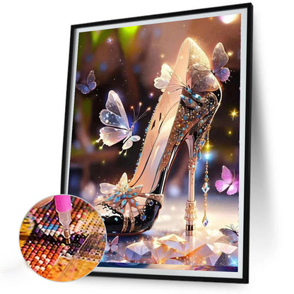 Butterfly High Heels - Full AB Round Drill Diamond Painting 30*40CM