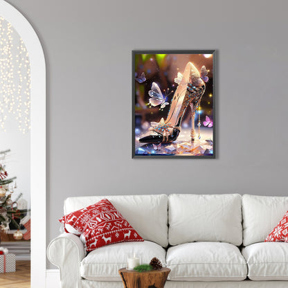 Butterfly High Heels - Full AB Round Drill Diamond Painting 30*40CM