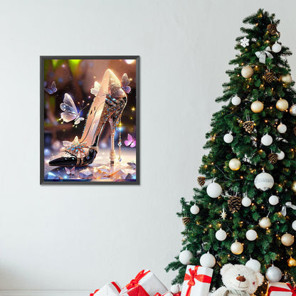 Butterfly High Heels - Full AB Round Drill Diamond Painting 30*40CM