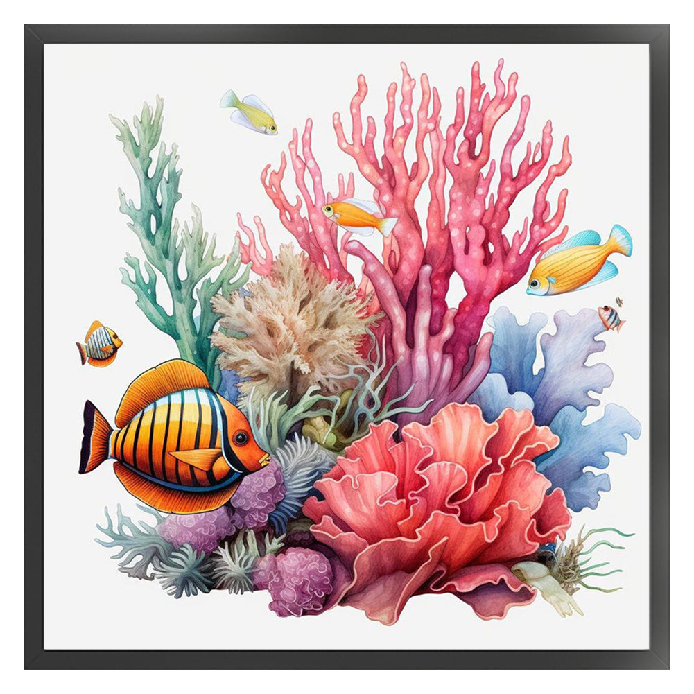 Undersea Coral - 14CT Stamped Cross Stitch 40*40CM