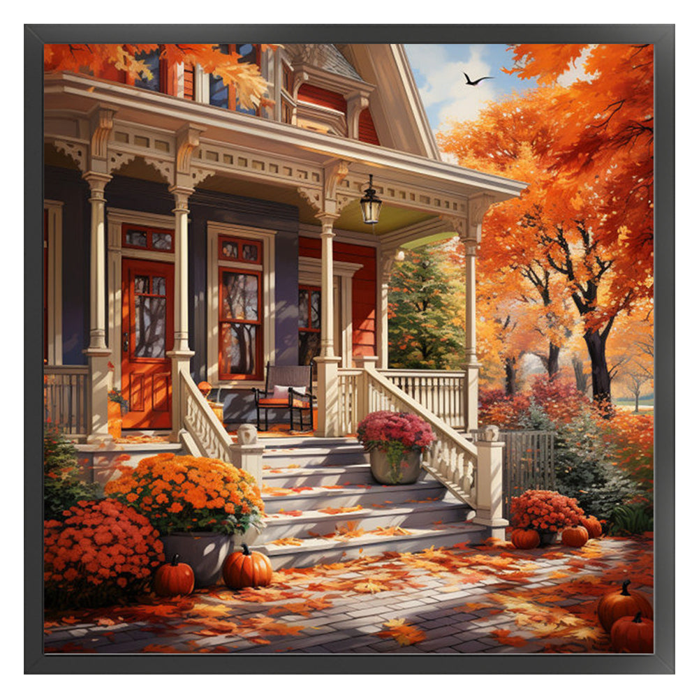 Autumn'S Door - 14CT Stamped Cross Stitch 50*50CM