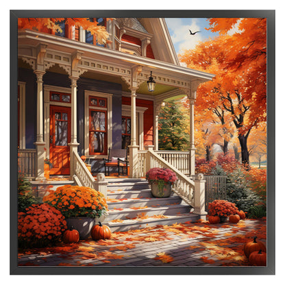 Autumn'S Door - 14CT Stamped Cross Stitch 50*50CM