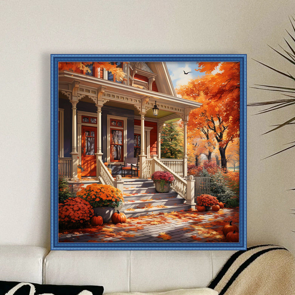 Autumn'S Door - 14CT Stamped Cross Stitch 50*50CM