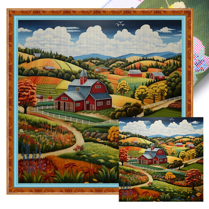 Farm - 14CT Stamped Cross Stitch 50*50CM