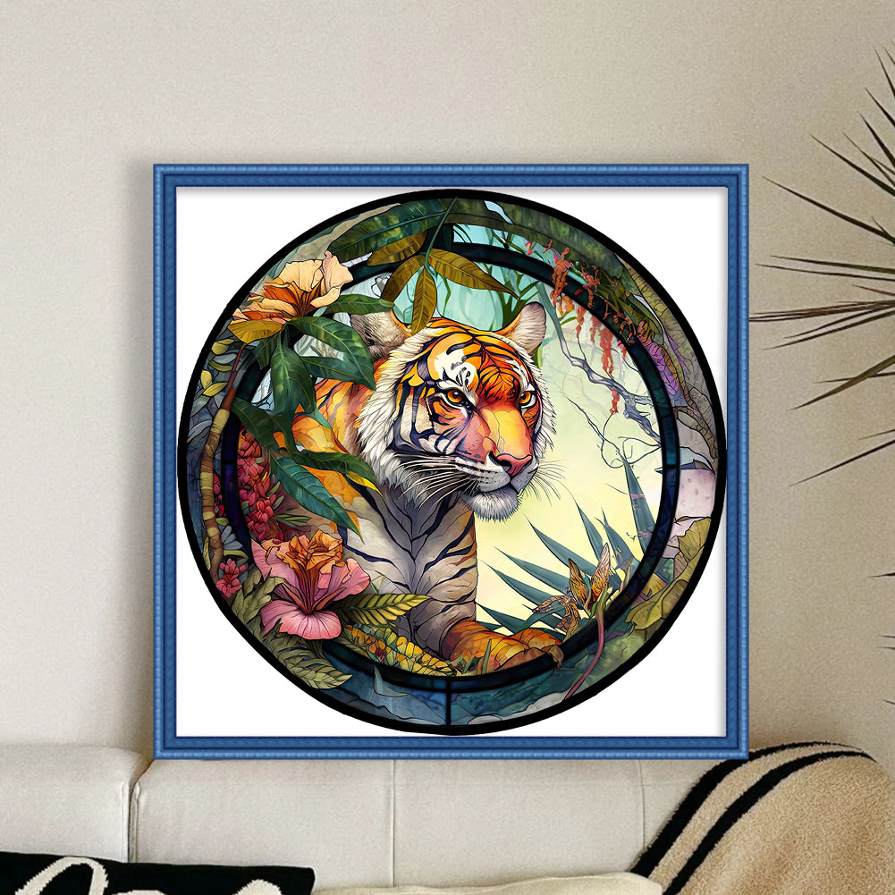 Tiger - 16CT Stamped Cross Stitch 50*50CM