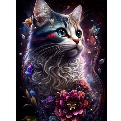 Cat - Full Round Drill Diamond Painting 30*40CM