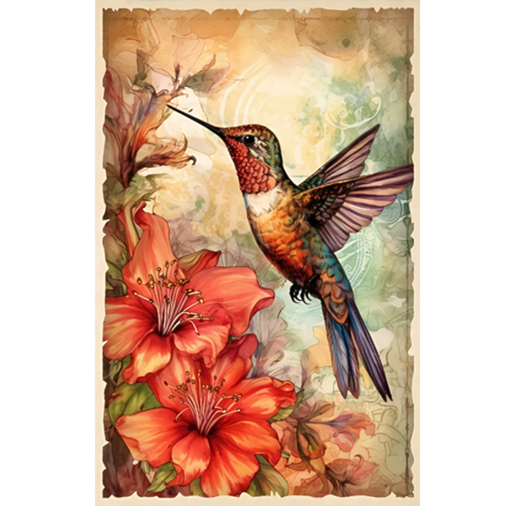 Hummingbird - Full Round Drill Diamond Painting 40*60CM
