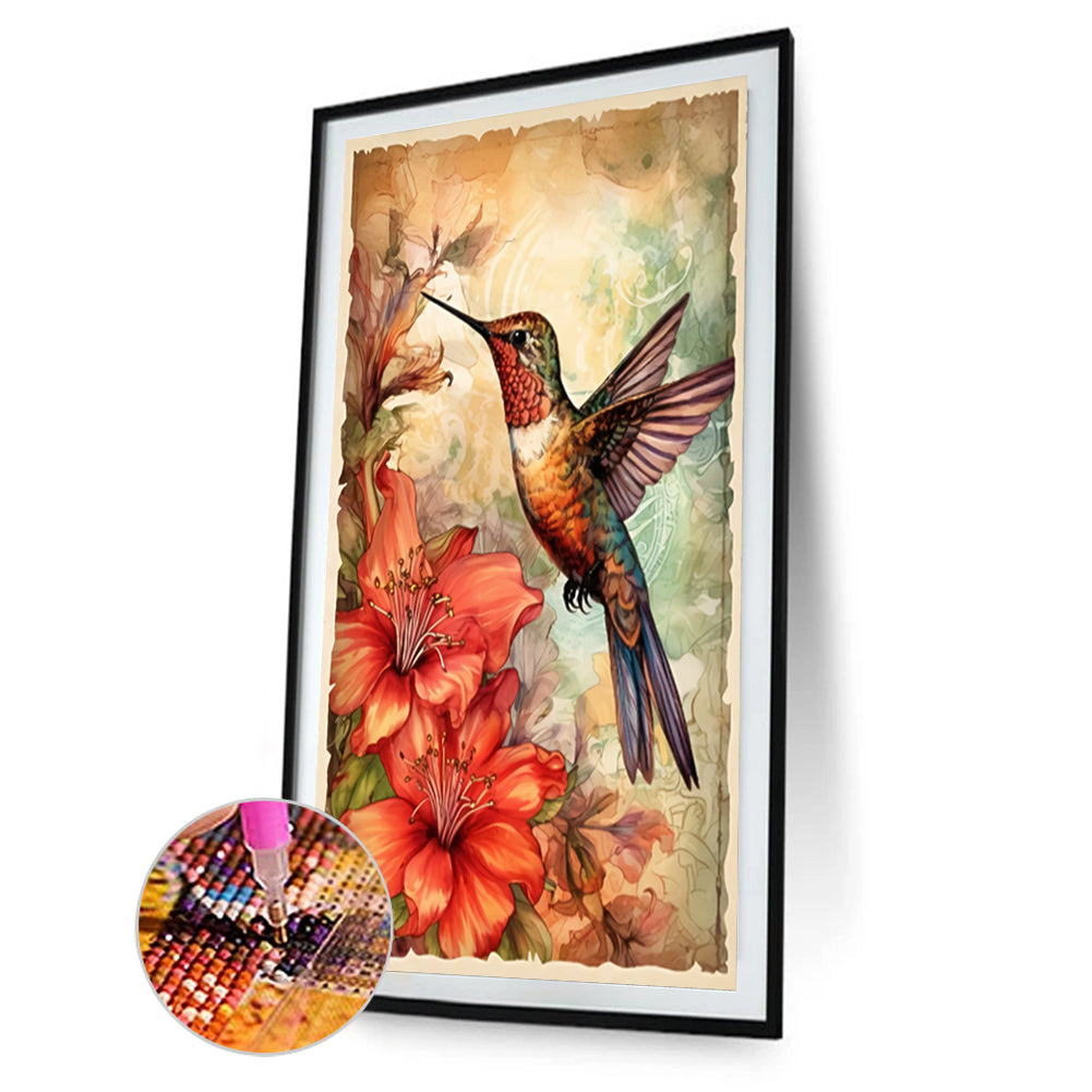 Hummingbird - Full Round Drill Diamond Painting 40*60CM