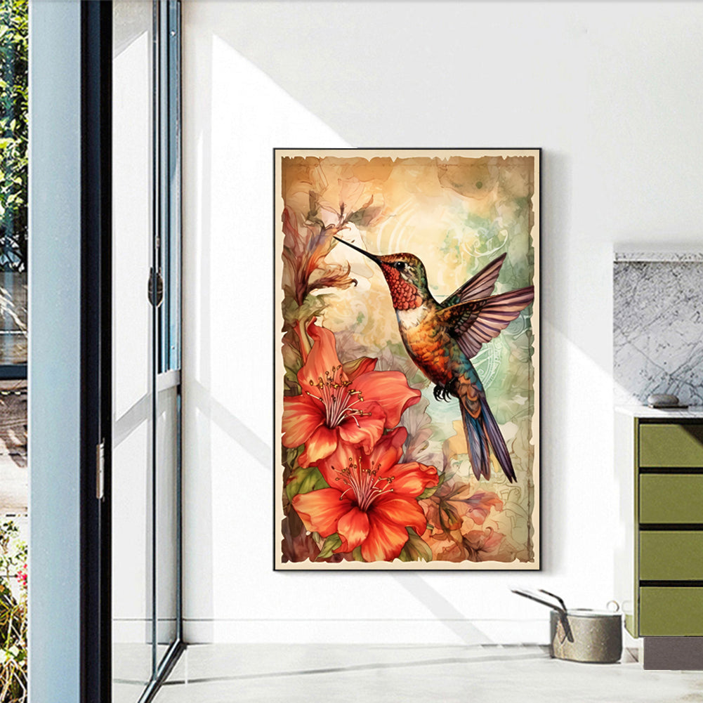 Hummingbird - Full Round Drill Diamond Painting 40*60CM