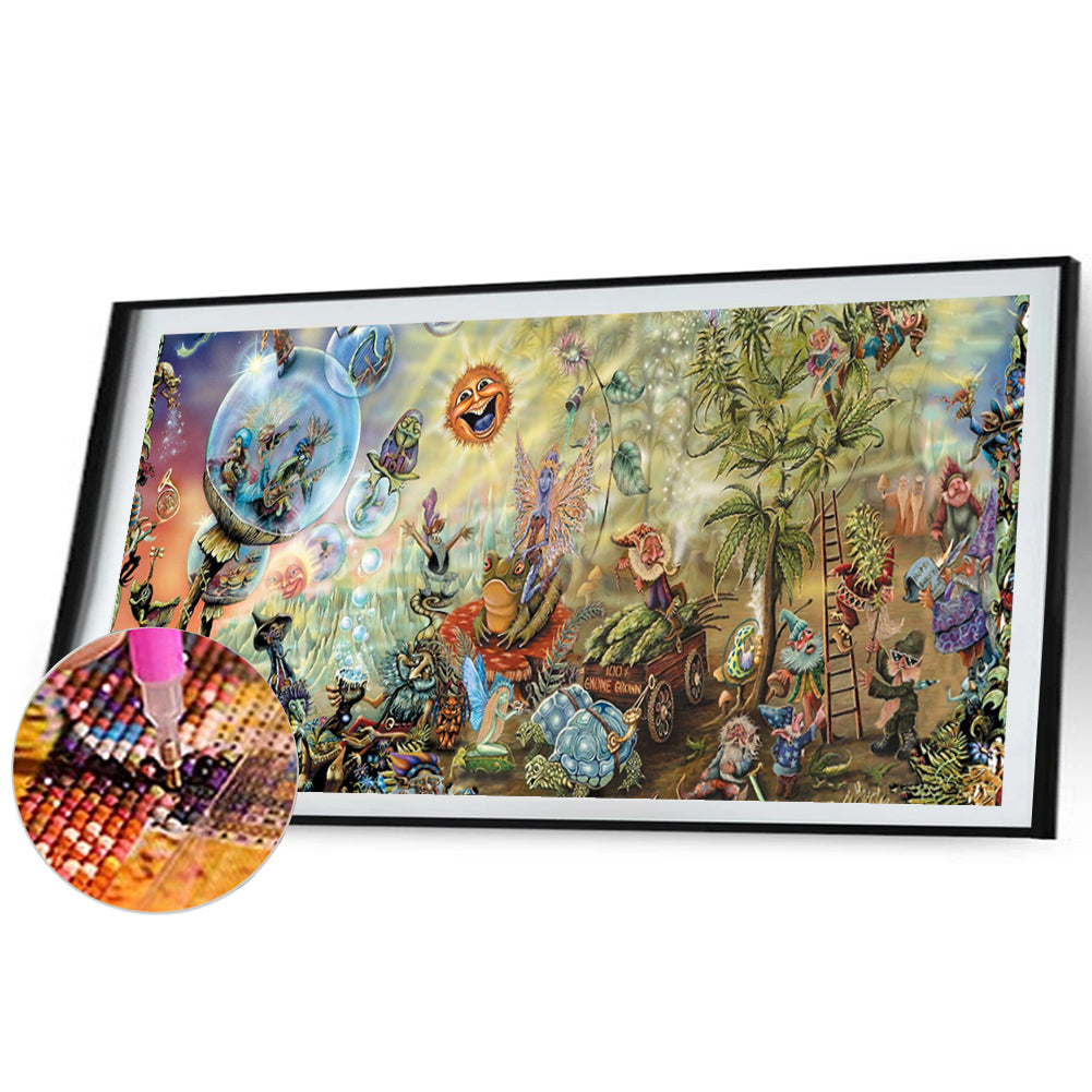 Crazy Wonderland - Full Round Drill Diamond Painting 110*50CM