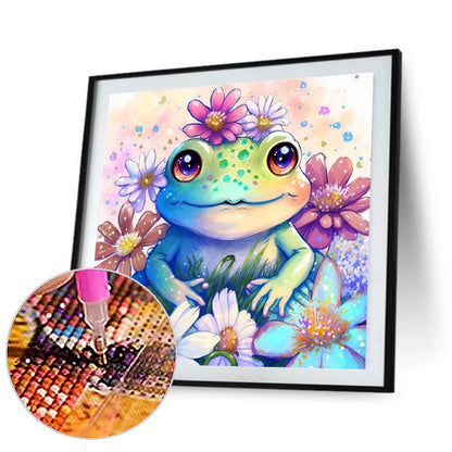 Flower And Frog - Full Round Drill Diamond Painting 30*30CM
