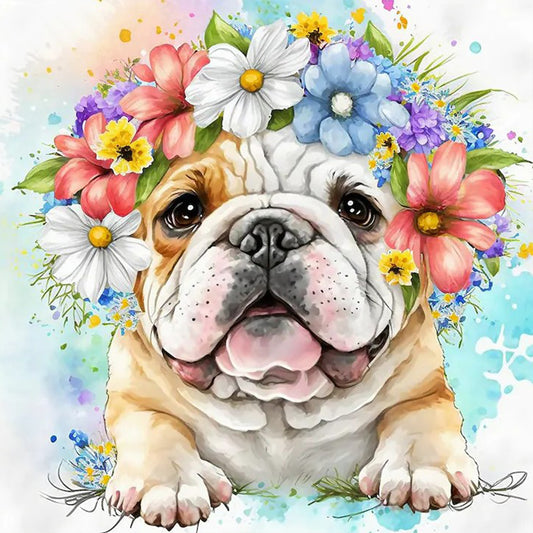 Bulldog - Full Round Drill Diamond Painting 30*30CM
