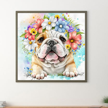 Bulldog - Full Round Drill Diamond Painting 30*30CM